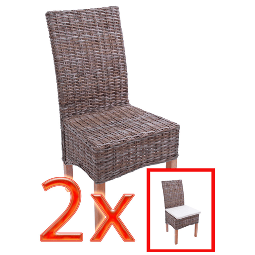 Conjunto de 2 cadeiras de jantar Kubu em rattan design rústico rattan marrom 04_0000178