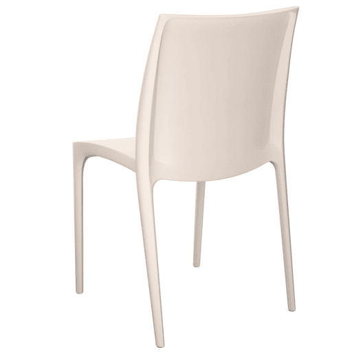 Lote de 2 Cadeiras de jardim - Cadeiras de exterior polipropileno 50x46x80 cm cor creme