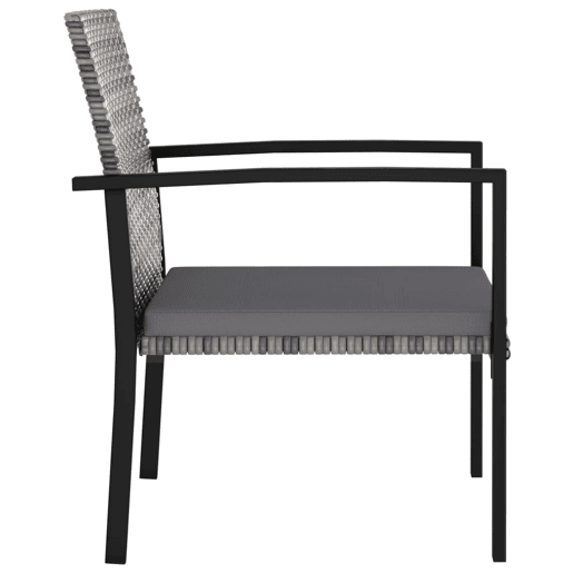 Cadeiras de jantar para jardim - Cadeiras de exterior 4 pcs vime PE cinzento