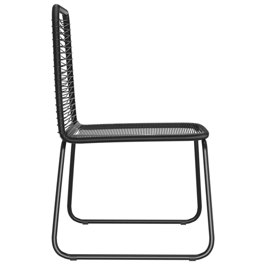 Cadeiras para jardim - Cadeiras exterior 4 pcs vime PE preto