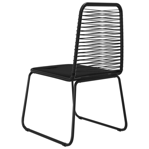 Cadeiras para jardim - Cadeiras exterior 4 pcs vime PE preto