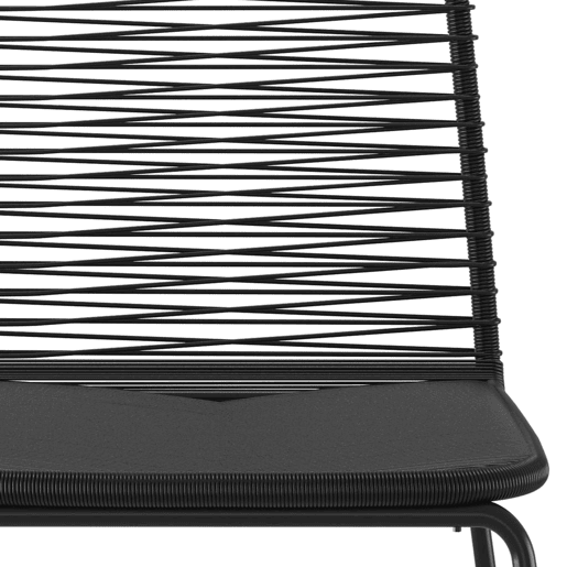 Cadeiras para jardim - Cadeiras exterior 4 pcs vime PE preto