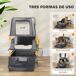 Arenero para Gato ABS, Acero Inoxidable PawHut Arenero para Gato ABS, Acero Inoxidable PawHut Gris