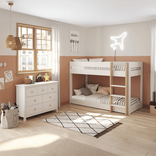 Beliche em madeira de abeto Blanco mate - Oak 197 x 131,5 x 107,5 cm