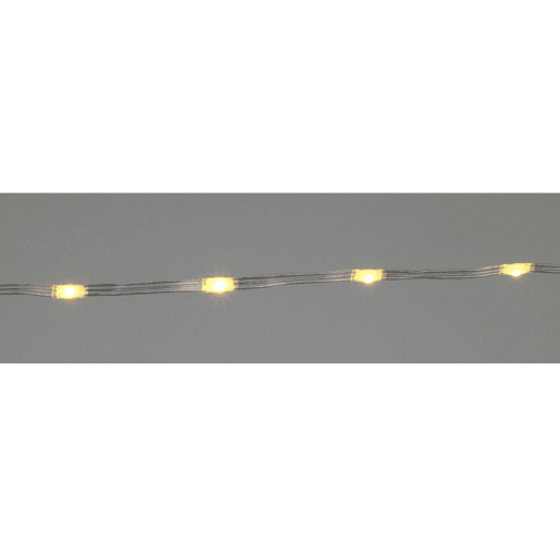 Luz solar LED recarregável com controle remoto, branco quente, 13 modos, temporizador e cabo de 3 m