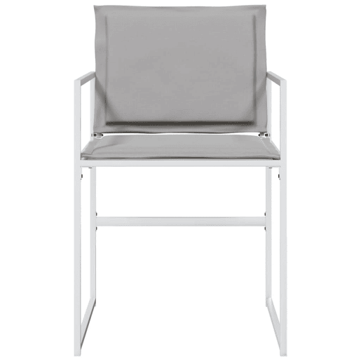 Cadeiras de jardim - Cadeiras de exterior c almofadões 4 pcs aço e textilene branco