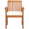 Cadeiras de jantar p jardim - Cadeiras de exterior com almofadões 4 pcs acácia maciça