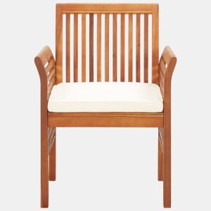 Cadeiras de jantar p jardim - Cadeiras de exterior com almofadões 4 pcs acácia maciça