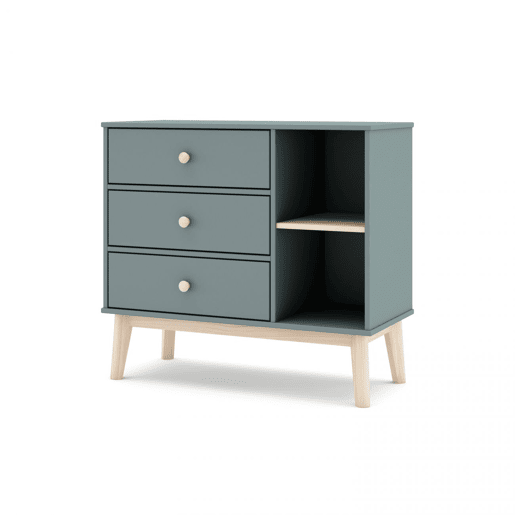Cómoda Misty Breeze Youth Verde Salvia - Oak 90 x 81 x 40 cm