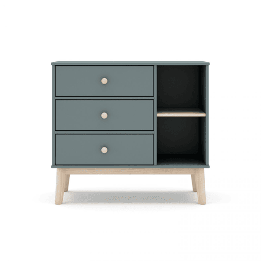 Cómoda Misty Breeze Youth Verde Salvia - Oak 90 x 81 x 40 cm