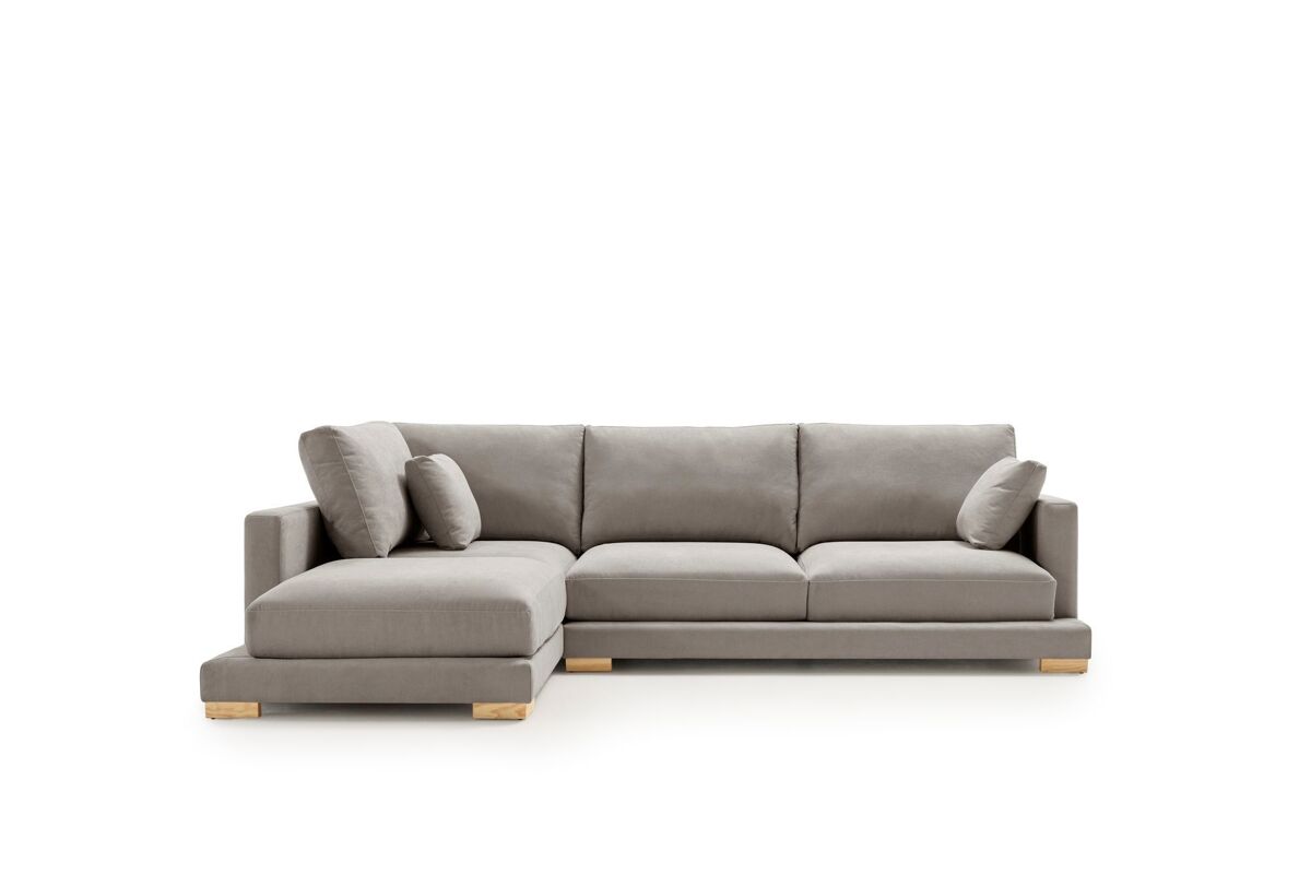 Sofa chaiselongue nordic grand class gris izquierda