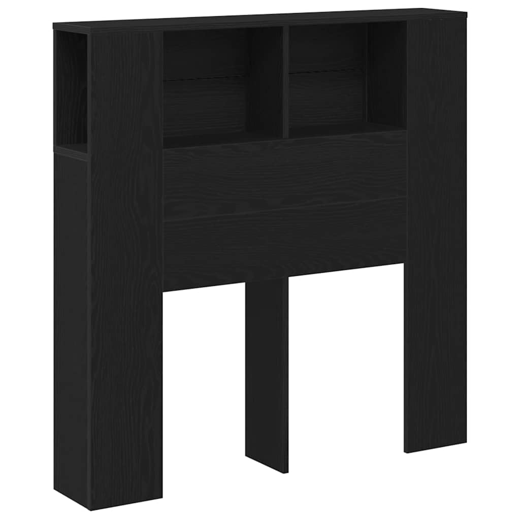 Armario Cabecero 100 Negro/ Madera