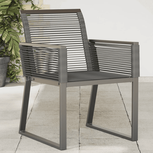Conjunto 2 cadeiras de jardim - Cadeiras exterior vime, preto