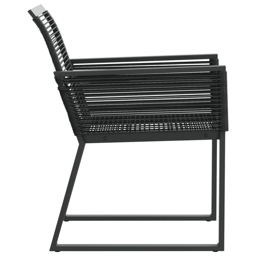 Conjunto 2 cadeiras de jardim - Cadeiras exterior vime, preto