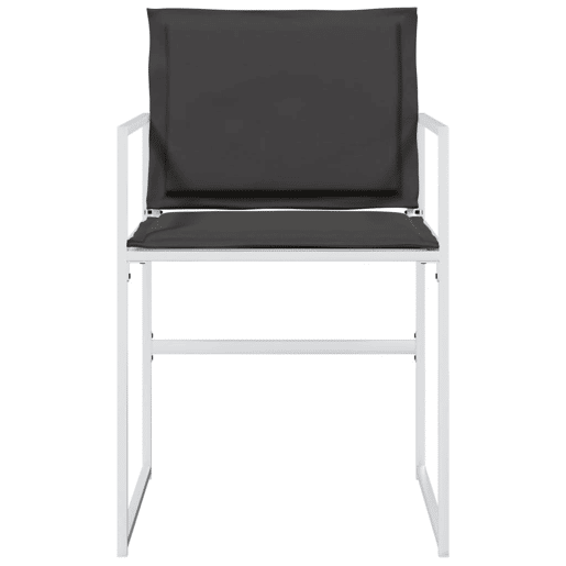 Cadeiras de jardim - Cadeiras de exterior c almofadões 4 pcs aço e textilene branco