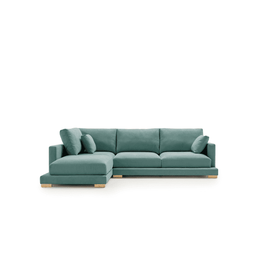Sofá chaise longue Nordic Grand Class turquesa, lado esquerdo