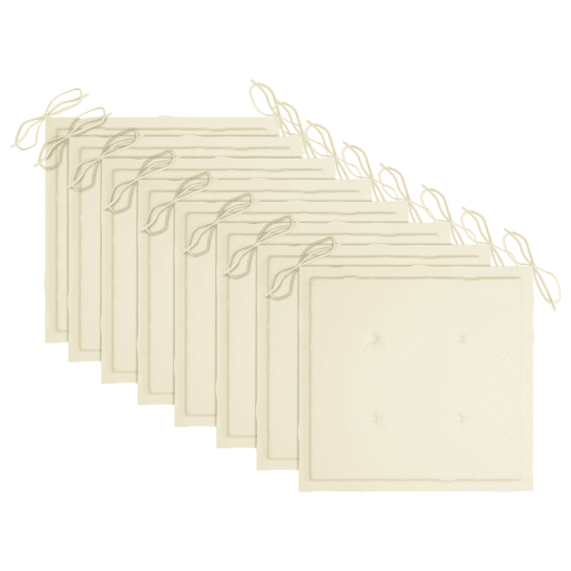 Cadeiras de jardim - Cadeiras de exterior com almofadões 8 pcs acácia maciça Cadeiras de jardim - Cadeiras de exterior com almofadões 8 pcs acácia maciça