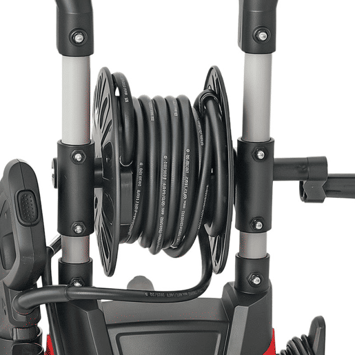 Outsunny Lavadora de Alta Pressão 1800W Pressão 150 Bar Caudal 420 Lh com Bomba de Alumínio Paragem Automática Mangueira de 6 m Inclui Garrafa de Espuma e Bocal Ajustável 30x27,5x76 cm Vermelho