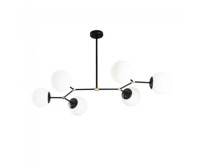 Lámpara de techo mulen negro 6 luces marca wonderlamp