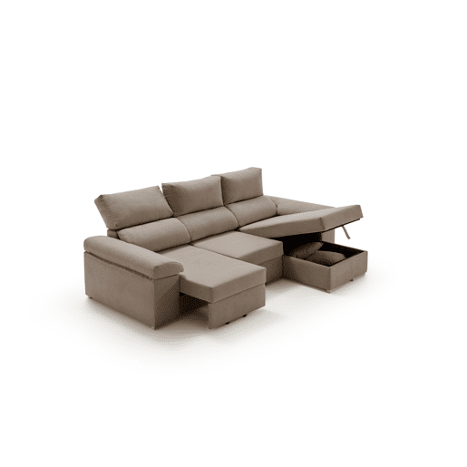 Chaise Longue Armonia Premium Marrom (lado esquerdo)
