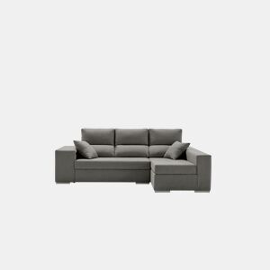 Chaise longue com pufe grande, cor Emerald Marengo, lado direito.
