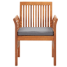 Cadeiras de jantar p jardim - Cadeiras de exterior com almofadões 4 pcs acácia maciça