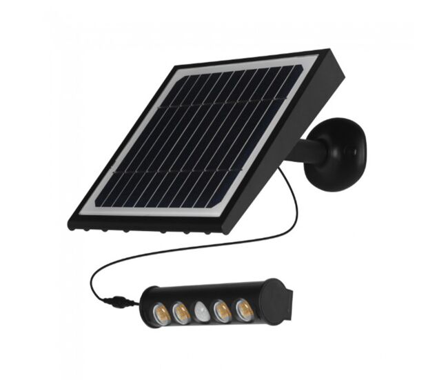 Foco exterior led solar con sensor mezco 8w marca wonderlamp