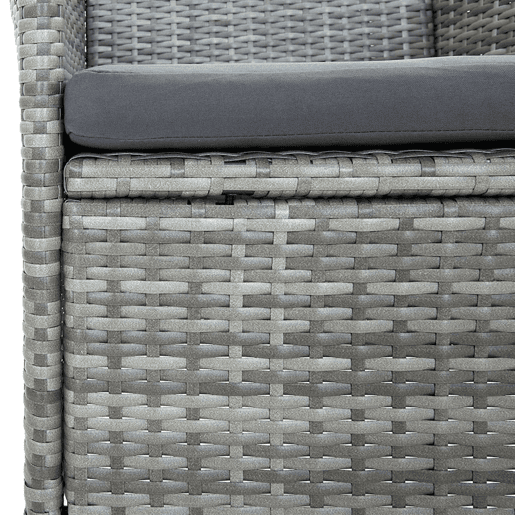 Cadeiras de jantar para jardim - Cadeiras de exterior 4 pcs vime PE cinzento