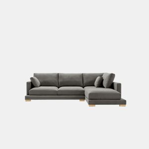 Sofá chaise longue Nordic Grand Class Marengo com braço direito