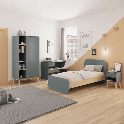 Mesa de cabeceira para jovens Misty Breeze Verde Salvia - Oak 40 x 53,1 x 35 cm