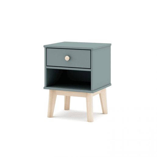 Mesa de cabeceira para jovens Misty Breeze Verde Salvia - Oak 40 x 53,1 x 35 cm