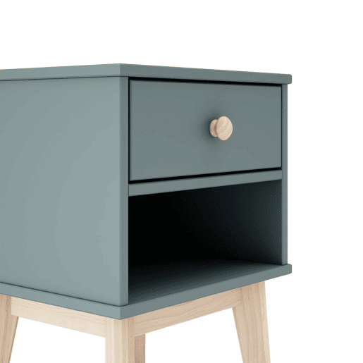 Mesa de cabeceira para jovens Misty Breeze Verde Salvia - Oak 40 x 53,1 x 35 cm