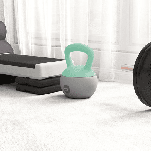 SPORTNOW Kettlebell de 12 kg Pesa Russa Preenchida de Areia Metálica e Alça Antiderrapante para Treino de Musculação em Casa Ginásio Ø21x30 cm Cinzento