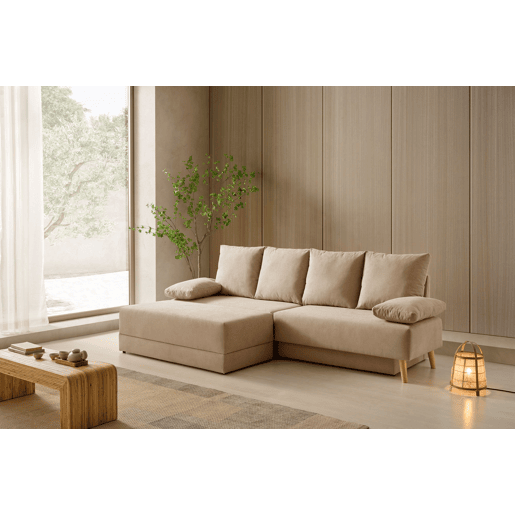 Chaise longue Signature, sofá-cama conversível bege