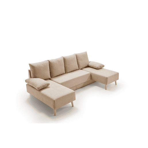 Chaise longue Signature, sofá-cama conversível bege