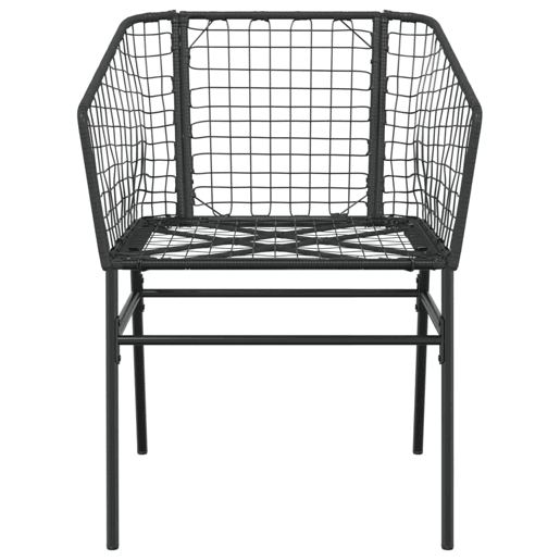 Conjunto 2 cadeiras de jardim - Cadeiras exterior vime, preto