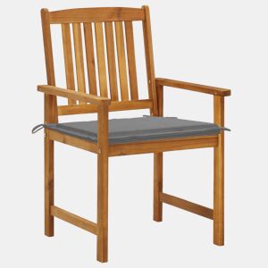 Cadeiras de jardim - Cadeiras de exterior com almofadões 8 pcs acácia maciça