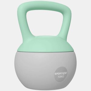 SPORTNOW Kettlebell de 10 kg Pesa Russa Preenchida de Areia Metálica e Alça Antiderrapante para Treino de Musculação em Casa Ginásio Ø21x30 cm Cinzento