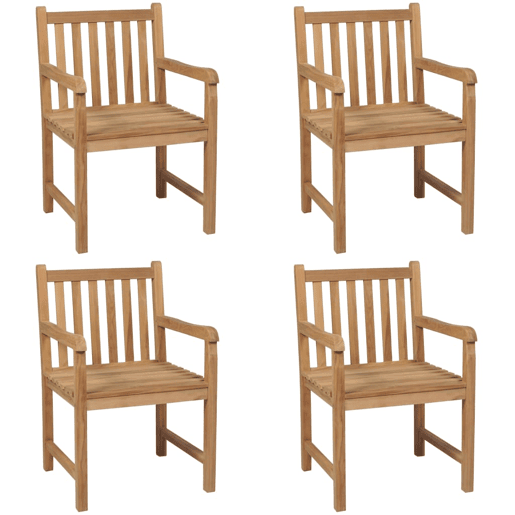 Cadeiras de exterior - Cadeiras de jardim 4 pcs madeira de teca maciça
