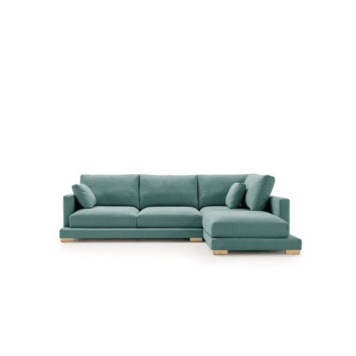 Sofá chaise longue Nordic Grand Class turquesa, lado direito