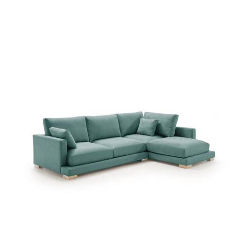 Sofá chaise longue Nordic Grand Class turquesa, lado direito