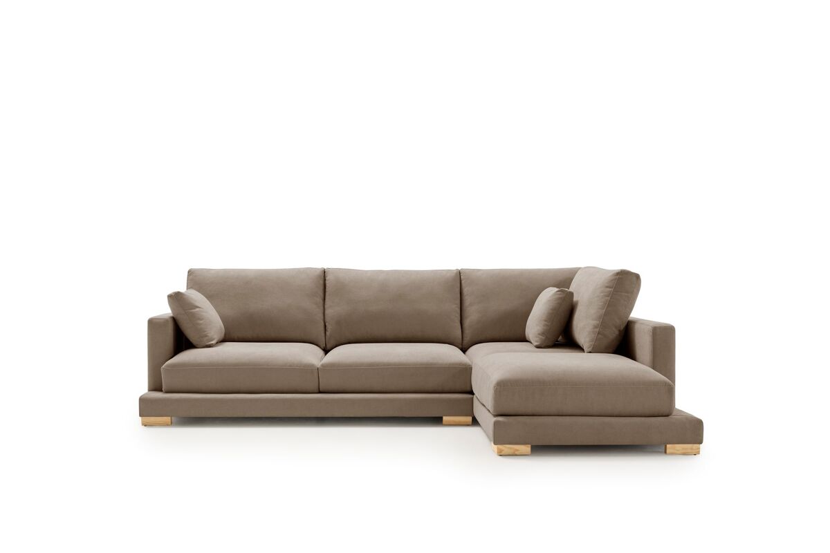 sofa chaiselongue nordic grand class marron derecha