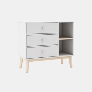 Cómoda Misty Breeze Youth Blanco mate - Oak 90 x 81 x 40 cm
