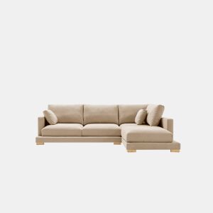 Sofá chaise longue Nordic Grand Class bege, lado direito