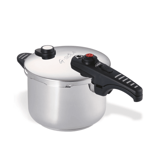 G-SOLA Panela de pressão 6u202FL u2013 Aço inoxidável 1810, tripla segurança, níveis rápido e super rápido, compatível com indução e lava-louças, inclui livro de receitas David de Jorge G-SOLA Panela de pressão 6u202FL u2013 Aço inoxidável 1810, tripla segurança, níveis rápido e super rápido, compatível com indução e lava-louças, inclui livro de receitas David de Jorge