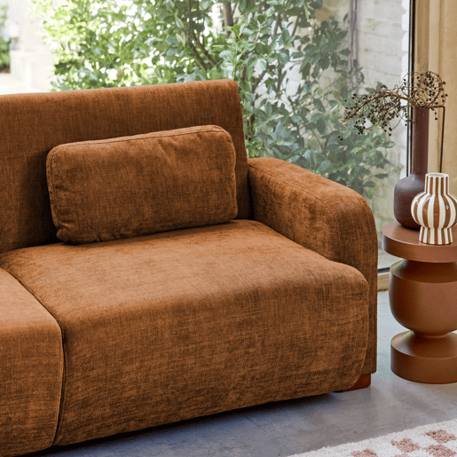 Sofá-cama conversível de 3 lugares, Dany, Ferrugem, 211x92x85 cm
