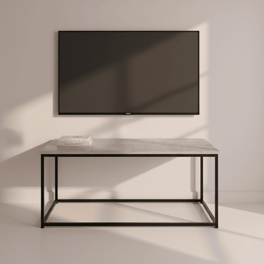 Max Home Mesa de centro efeito cimento 90x48x40 cm