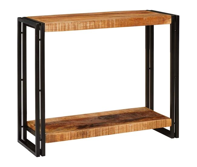 Mesa consola 90 x 33 x 75 cm madera maciza de mango rugosa
