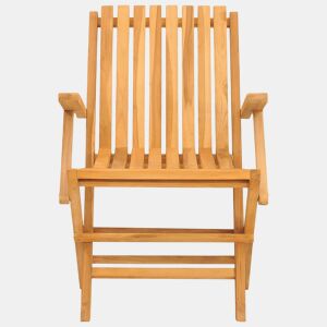 Cadeiras de jardim - Cadeiras de exterior dobráveis 4 pcs 61x67x90 cm teca maciça