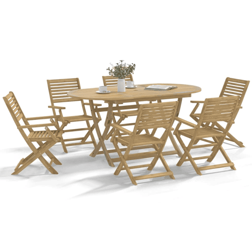Cadeiras jardim - Cadeiras exterior dobráveis 8 pcs 54,5x61,5x86,5 cm acácia maciça